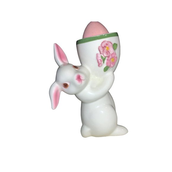 Avon Sunny Bunny Egg Candle Holder Rabbit Figurine  1981 - Picture 2 of 11